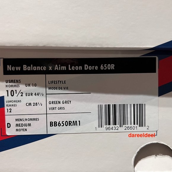 AIME LEON DORE X NEW BALANCE 650R BOTANICAL GREEN sz 10.5 - Picture 2 of 7